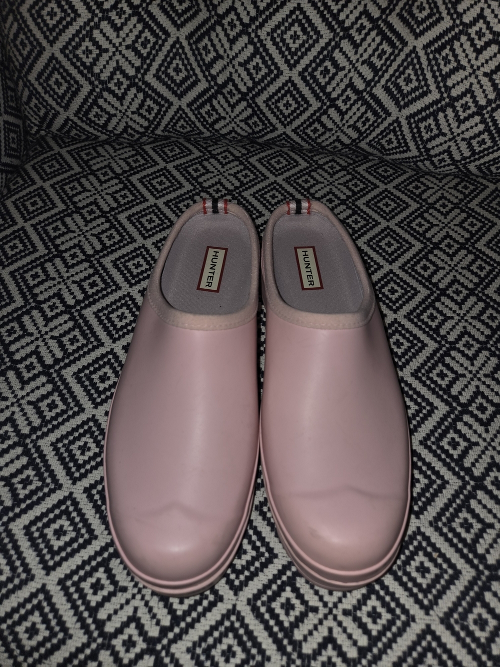 Hunter Women's Pink Slip-On Rain Clogs Size 10